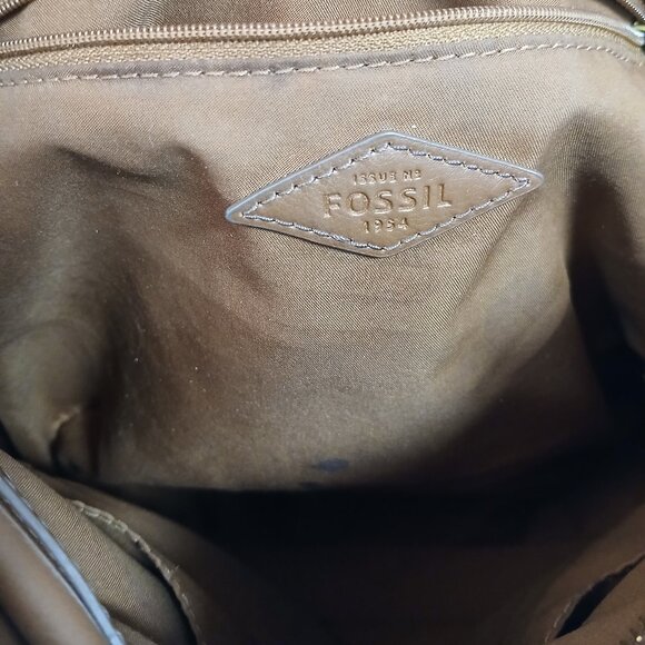 Fossil Cream and Tan Satchel - Picture 3 of 11